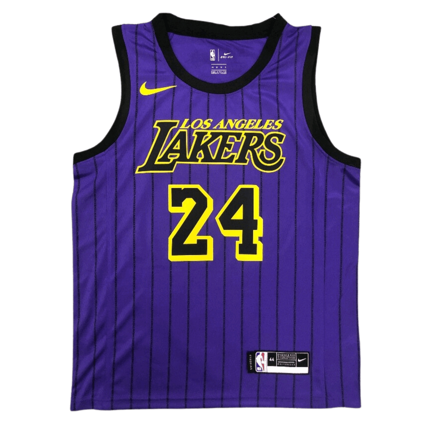Kobe Bryant Los Angeles Lakers No. 24 Jersey 2021 Temporada Púrpura Raya Baloncesto